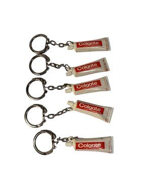 Colgate Toothpaste Tube Keychain Minature Set Of 5 Collectible Novelty Items